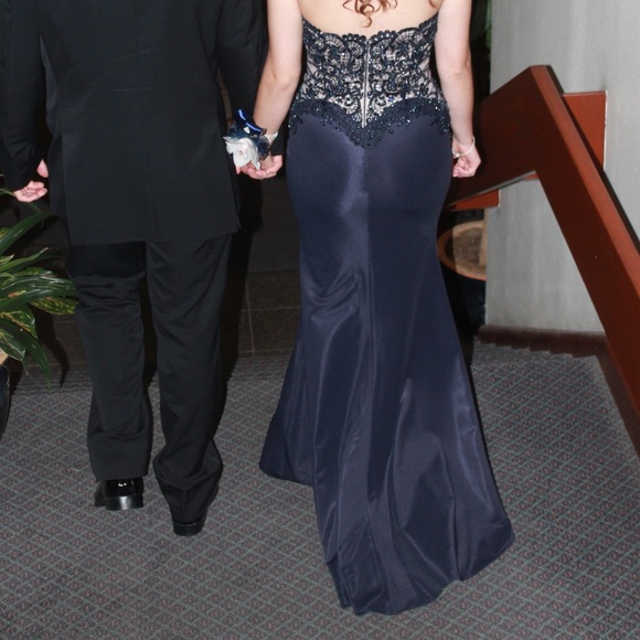 Navy prom dress - Picture 2 of 2
